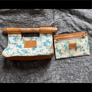 Dolce & Gabbana rare wooden handle purse bag strap & clutch